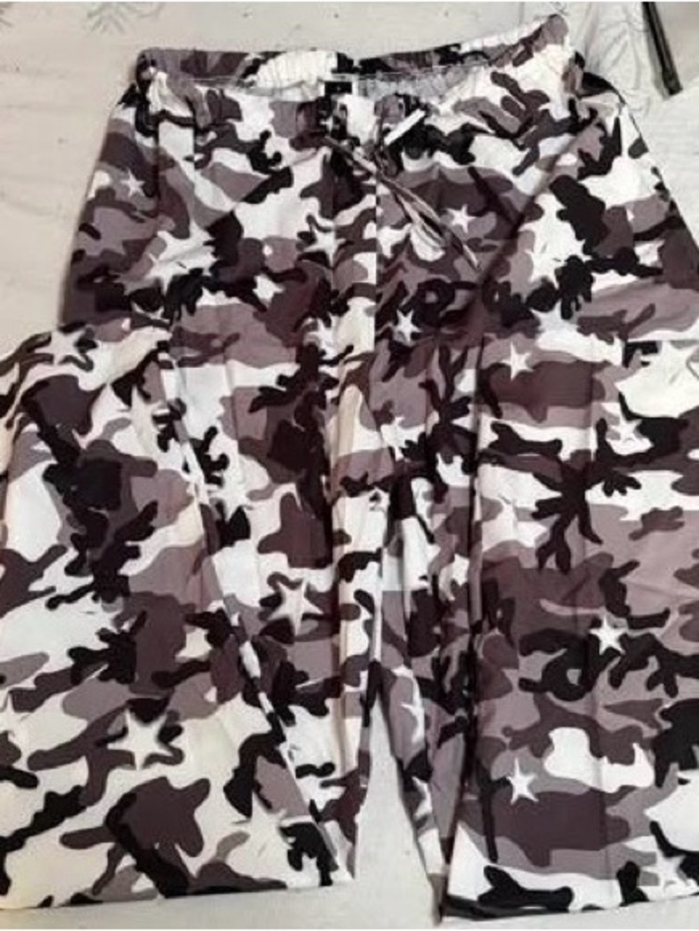 Women’s Camouflage Print Skirt - White & Gray
